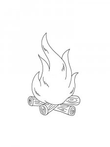 Fire coloring page 15 - Free printable