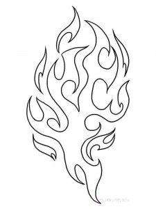 Fire coloring page 2 - Free printable