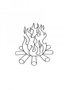 Fire coloring page 21 - Free printable