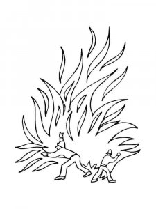 Fire coloring page 3 - Free printable