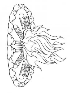 Fire coloring page 6 - Free printable