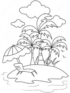 Island coloring page 3 - Free printable