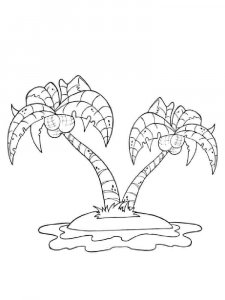 Island coloring page 4 - Free printable