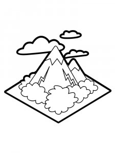 Mountains coloring page 16 - Free printable