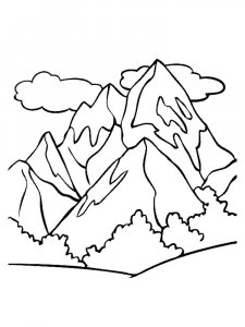 Mountains coloring page 17 - Free printable