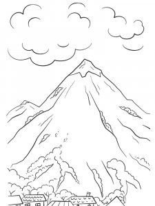 Mountains coloring page 20 - Free printable