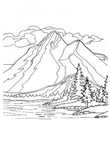 Mountains coloring page 21 - Free printable