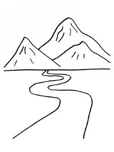 Mountains coloring page 24 - Free printable