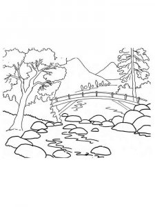 Mountains coloring page 8 - Free printable