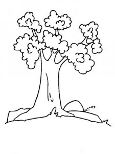 Tree coloring page 12 - Free printable