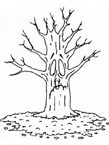 Tree coloring page 7 - Free printable
