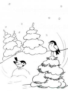 Winter coloring page 2 - Free printable