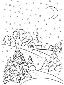 Winter coloring page 25 - Free printable