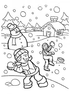 Winter coloring page 26 - Free printable
