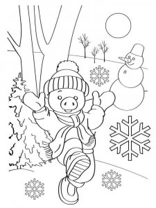 Winter coloring page 4 - Free printable
