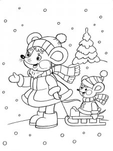 Winter coloring page 6 - Free printable