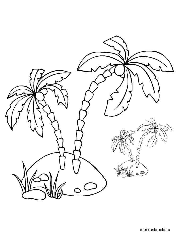 Palm Tree coloring pages for kids Free Printable Palm