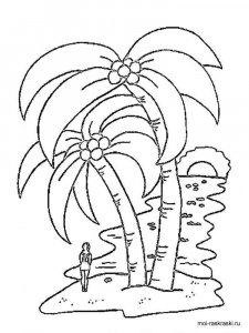 Palm coloring page 3 - Free printable