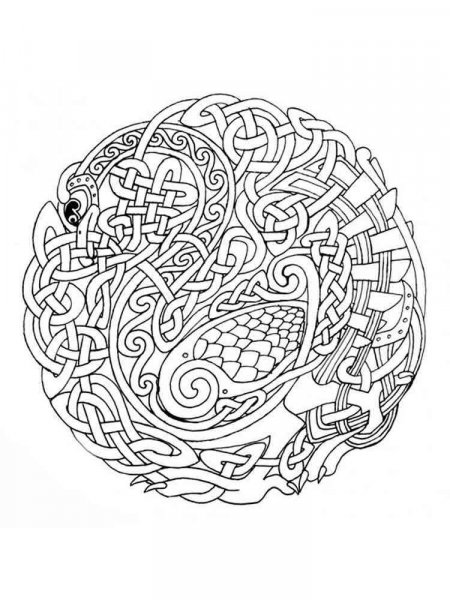 Celtic Knot coloring pages for adults