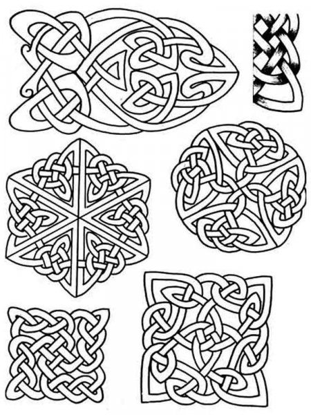 Celtic Knot coloring pages for adults