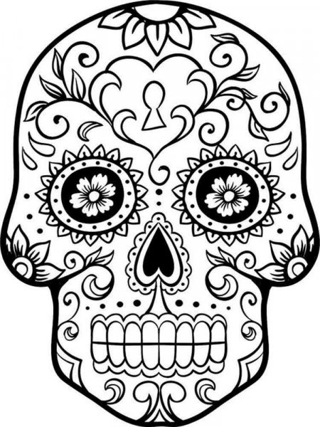 Dia De Los Muertos coloring pages for adults