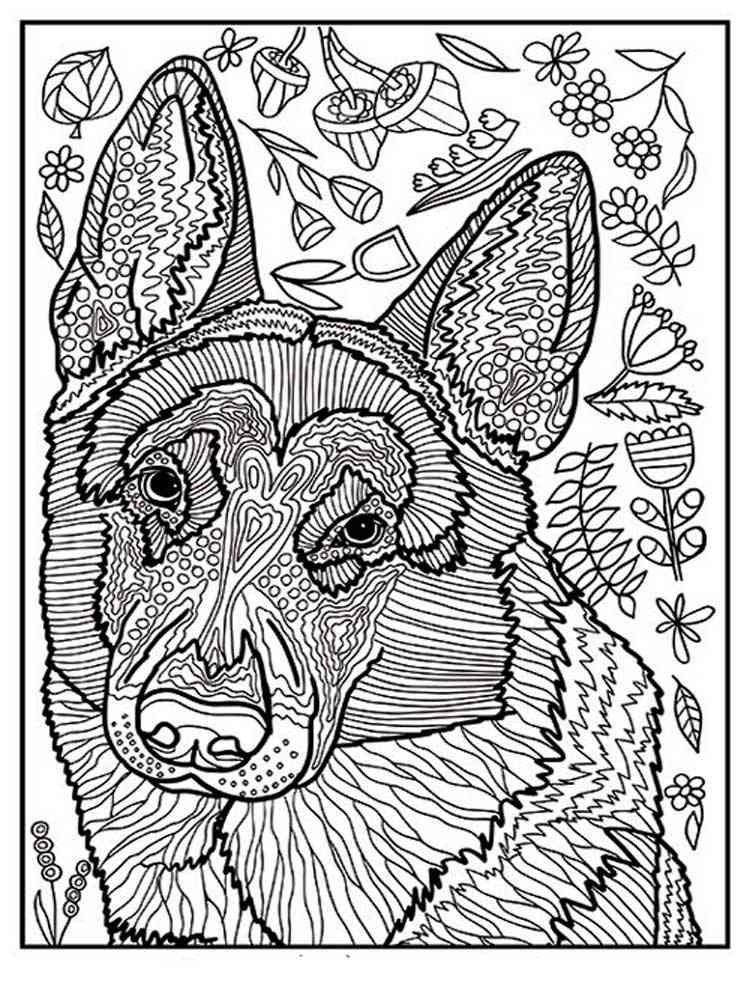 Free Dog Coloring Pages For Adults Printable To Download Dog Coloring Pages