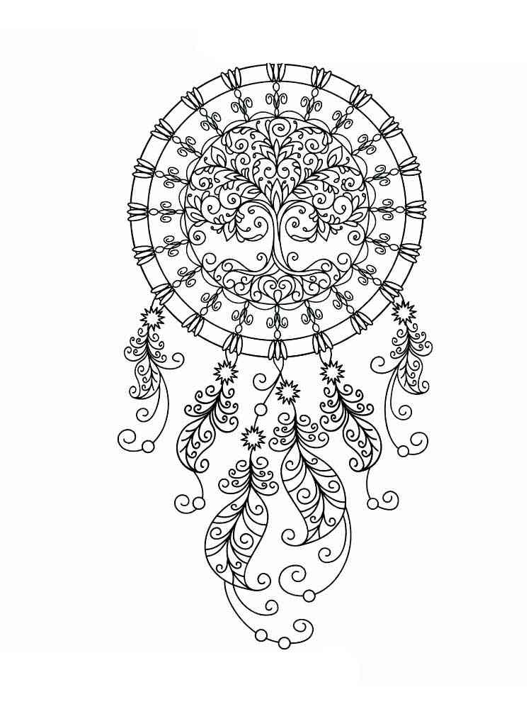 Adult Coloring Pages Dream Catcher Butterfly Coloring Pages
