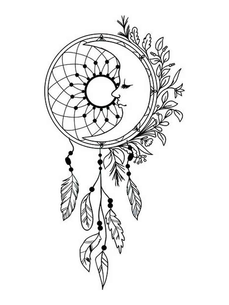 Free Dream Catcher coloring pages for Adults. Printable to ...