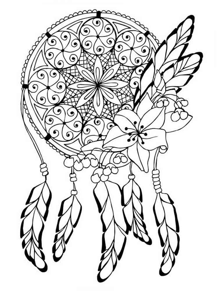 Free Dream Catcher coloring pages for Adults. Printable to ...
