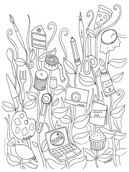 Easy coloring pages for Adults