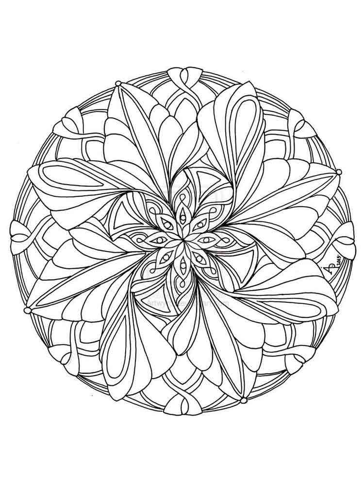 Flower mandala coloring pages for adults. Free Printable Flower Mandala