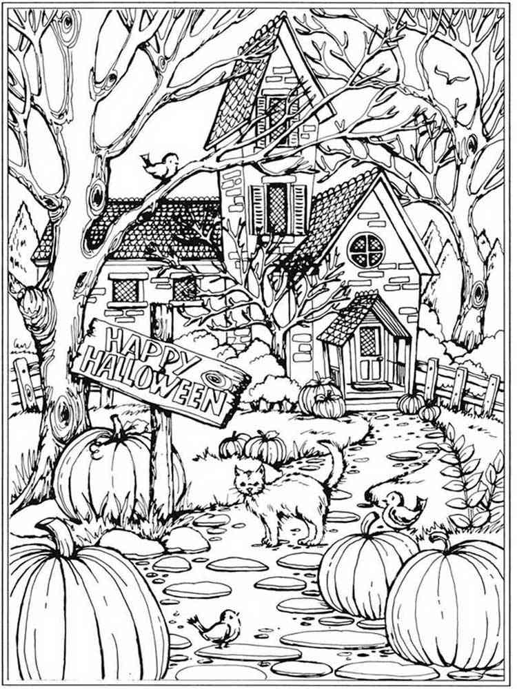 Download Free Halloween coloring pages for Adults. Printable to ...
