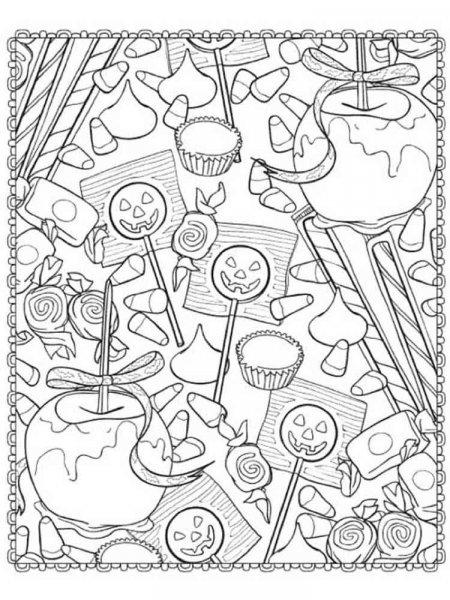 Halloween coloring pages for Adults