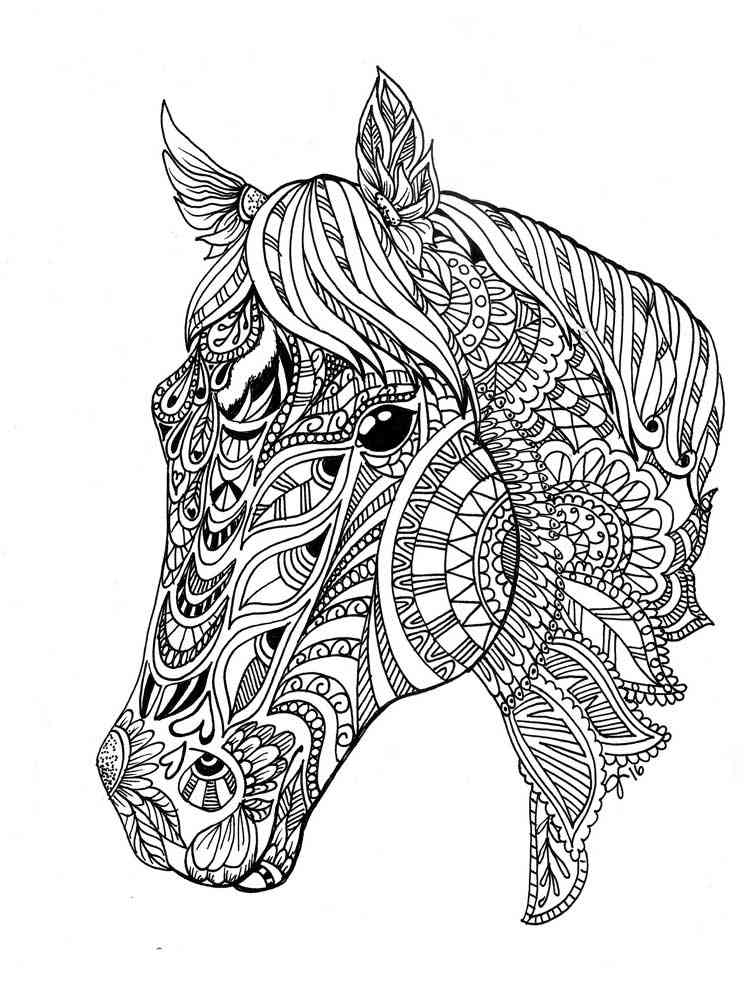 Download Free Horse coloring pages for Adults. Printable to ...