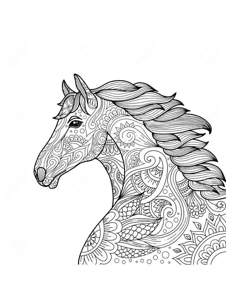 Download Free Horse coloring pages for Adults. Printable to ...