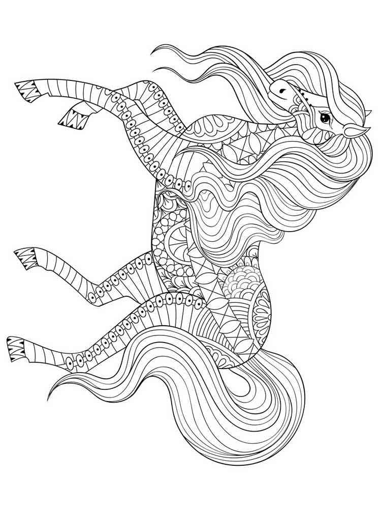 Horse coloring pages for Adults