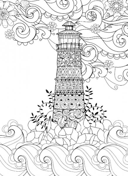 Free Lighthouse coloring pages for Adults