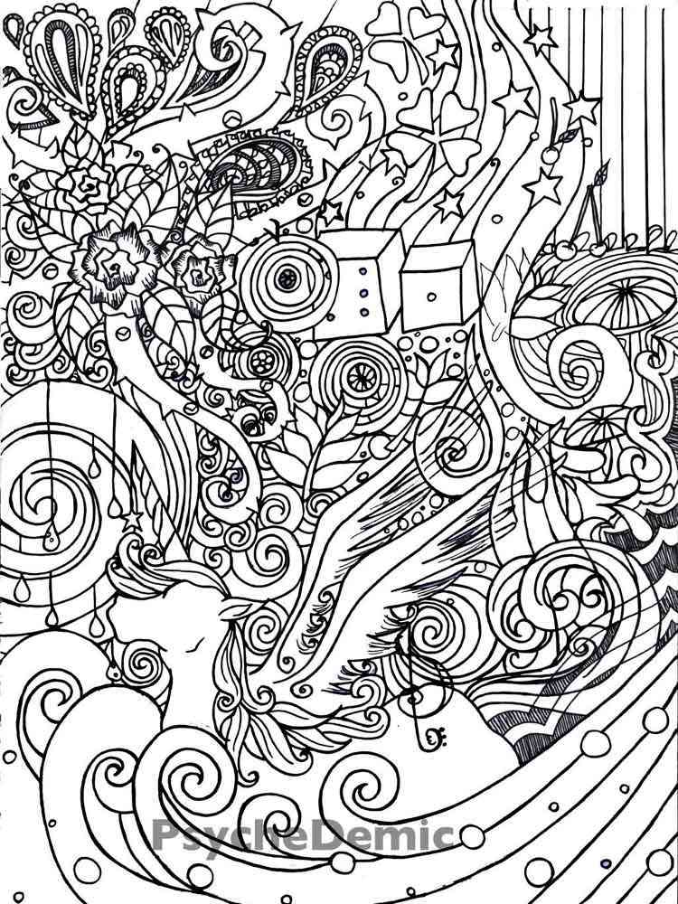 Psychedelic coloring pages for adults. Free Printable ...