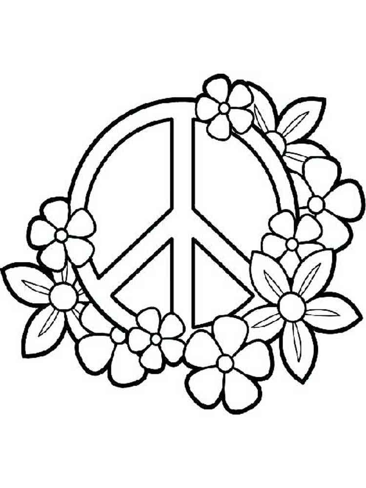 Free Peace coloring pages for Adults. Printable to Download Peace