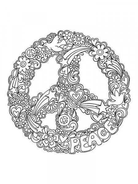 Peace coloring pages for Adults