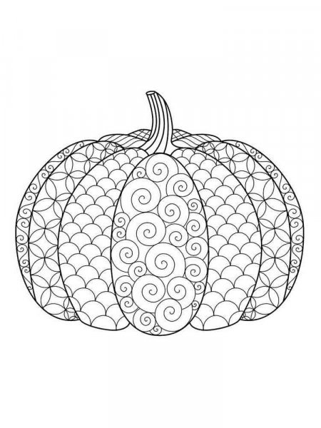 Pumpkin coloring pages for Adults