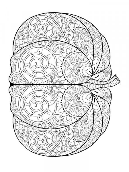 Pumpkin coloring pages for Adults