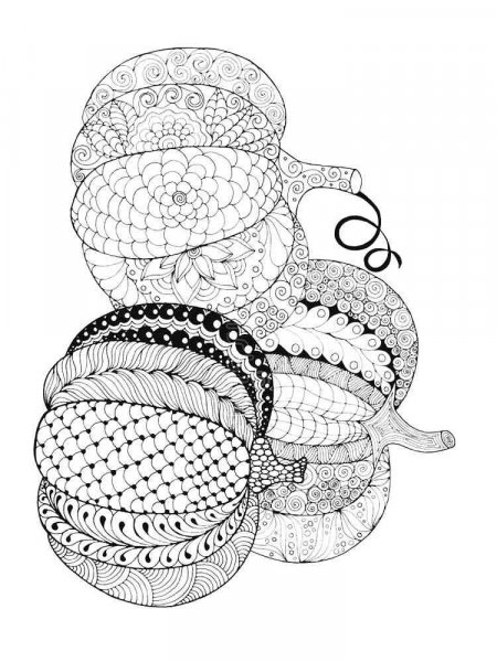 Pumpkin coloring pages for Adults