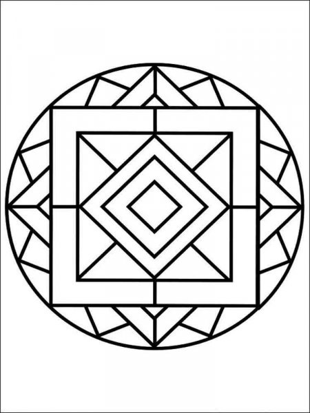 Simple mandala coloring pages for adults