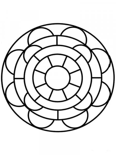 Simple mandala coloring pages for adults