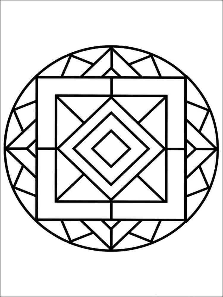 Simple Mandala Coloring Pages For Adults - Relax and color easy or