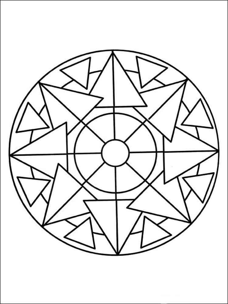 Download Simple mandala coloring pages for adults. Free Printable ...