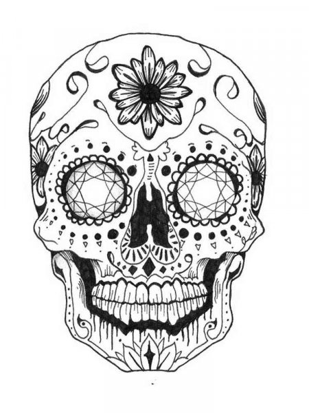 Skull coloring pages for Adults