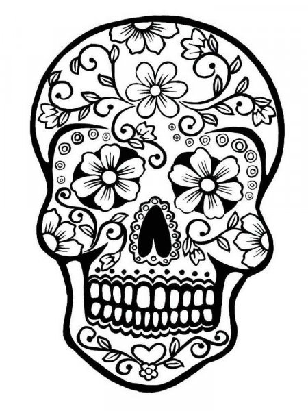 Sugar Skull coloring pages for Adult