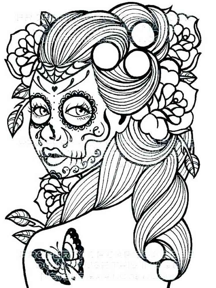 Sugar Skull coloring pages for Adult